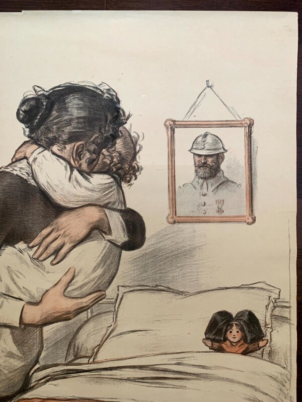 Souscrivez a l'emprunt National - Art by Georges Redon (1917) 32x45 French War Poster - Image 3