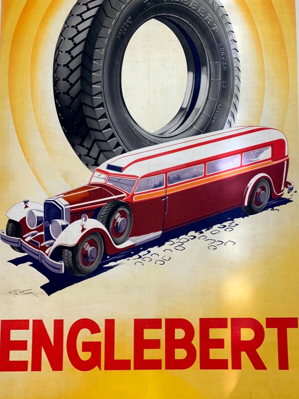 Englebert Tire - Art by George Ham (1933) 30x45 French Advertising Poster LB - Image 7