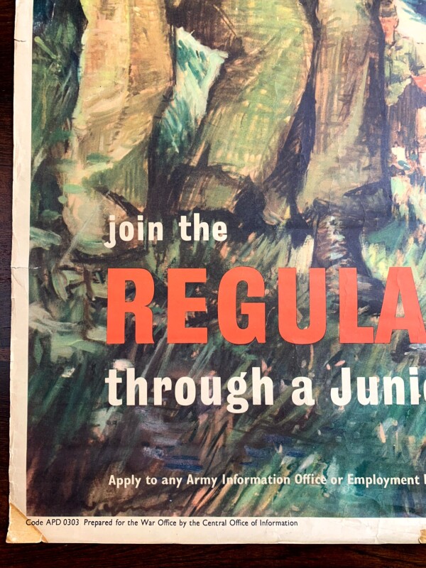 Join The Regular Army - Art by John Worsley (1959) 20x30" UK Recruitment Poster - Image 5