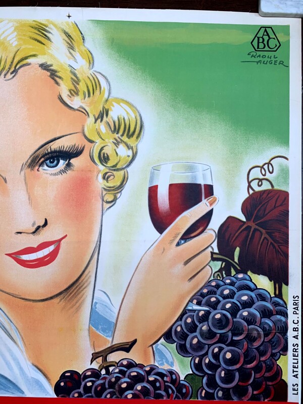 Byrrh - Art by Raoul Auger (1933) 37.5x45.75 French Litho Poster LB - Image 3