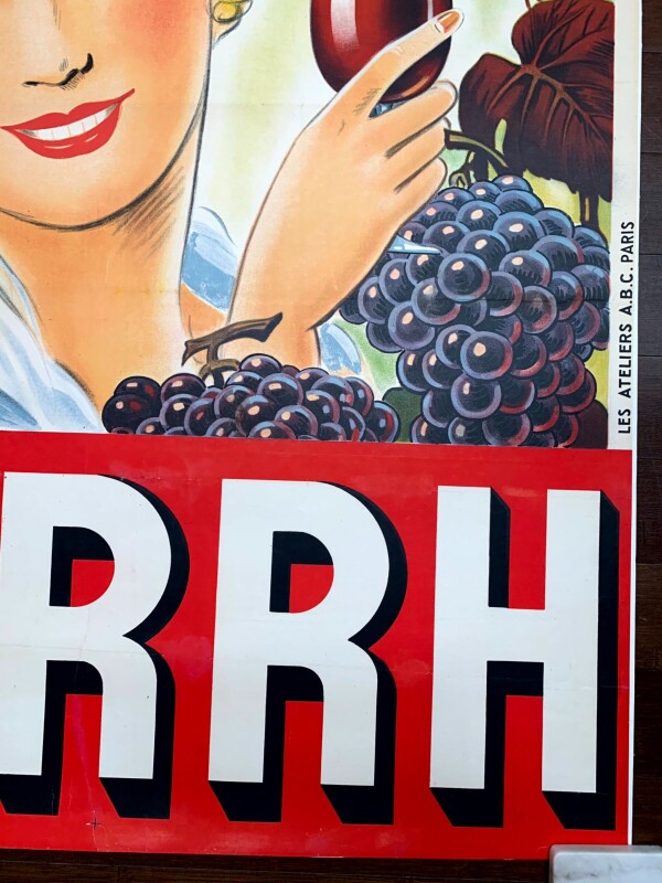 Byrrh - Art by Raoul Auger (1933) 37.5x45.75 French Litho Poster LB - Image 4