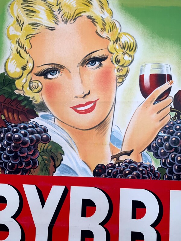 Byrrh - Art by Raoul Auger (1933) 37.5x45.75 French Litho Poster LB - Image 6