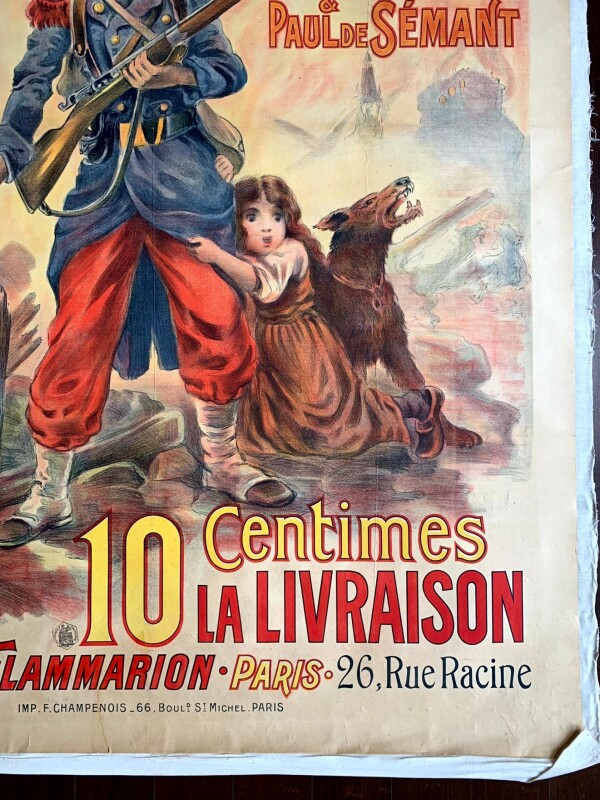 Conscrit de 1870 - Art Paul de Semant (1900) 41x61 French Litho Franco Prussian War - Image 4