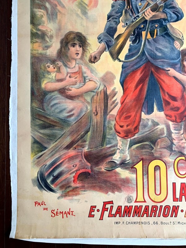 Conscrit de 1870 - Art Paul de Semant (1900) 41x61 French Litho Franco Prussian War - Image 5