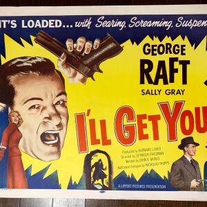 Noir Bundle x2 - George Raft & Frank Lovejoy (1952) US Half Sheet Movie Posters