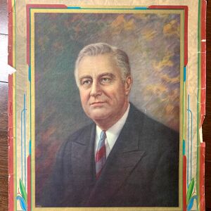 Franklin D. Roosevelt (1937) 12.25"x17.5" US Presidential Lithograph Portrait