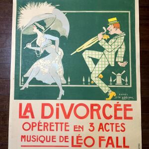 La Divorcee (1930) 31.5"x43.5" French Opera Poster LB