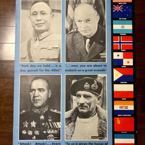 We Are United Nations - Life Magazine (1942) 26.5"x39" US War Poster