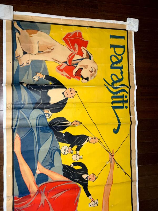 The Parasite - Art by Raffaele Francisi (1910) 39.5"x104" French Movie Poster LB - Image 3