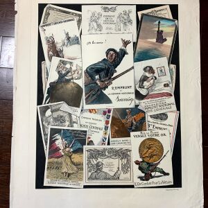 Emprunt National Souscrivez - Art by Droio (1918) 22.5"x30" French War Poster