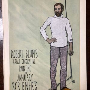 Scribner's January - Robert Blum - Art by Kendall (1895) 12"x17" US Magazine Advertising LB