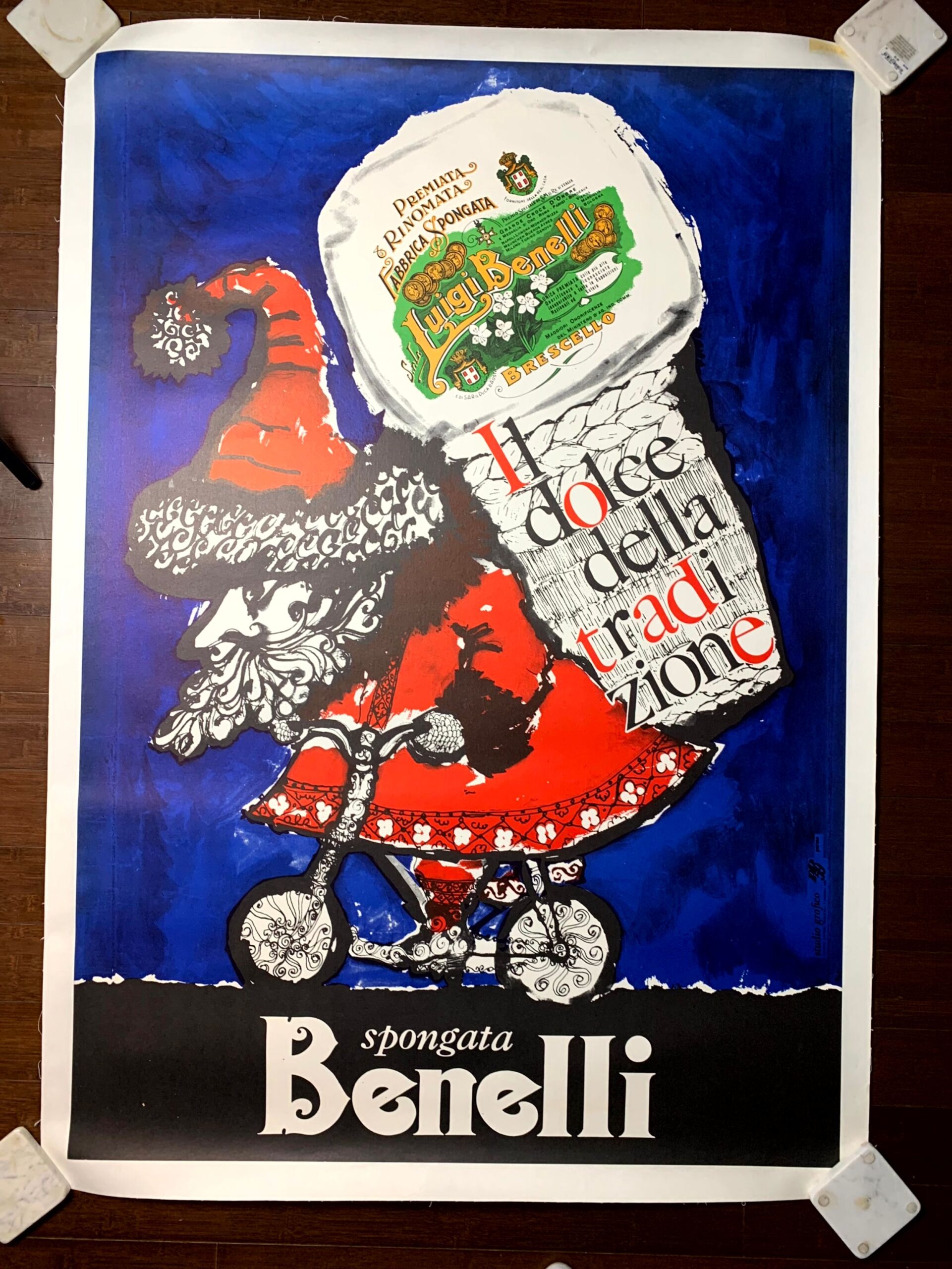Benelli Candy - Art by Grafico (1952) 37.75"X54.75" Italian Advertising Poster LB