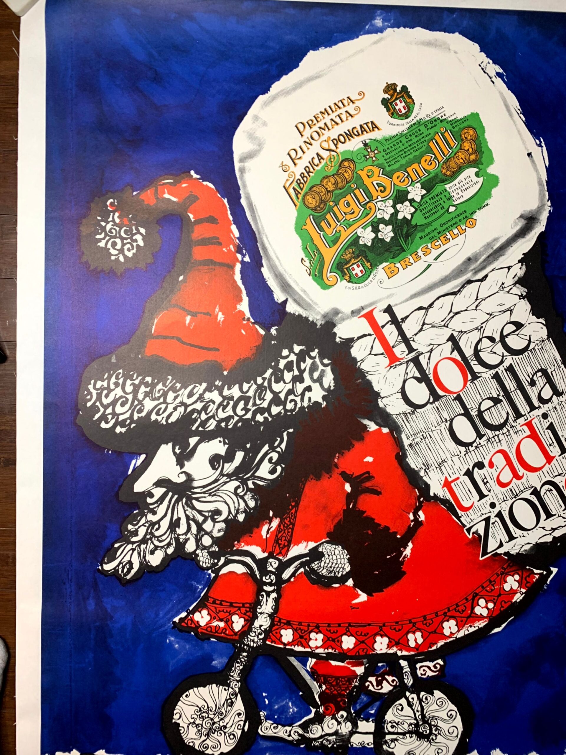 Benelli Candy - Art by Grafico (1952) 37.75"X54.75" Italian Advertising Poster LB - Image 2