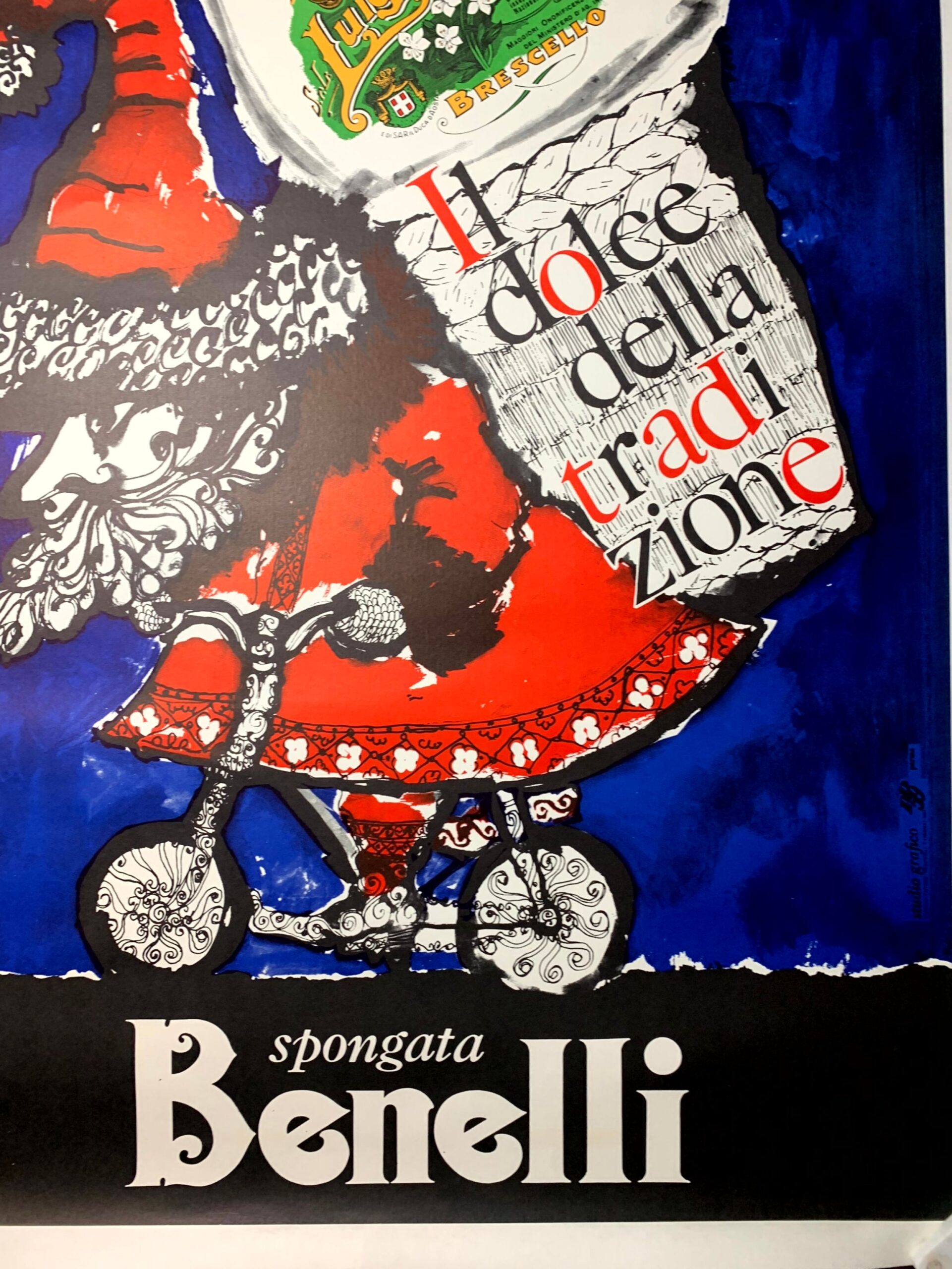 Benelli Candy - Art by Grafico (1952) 37.75"X54.75" Italian Advertising Poster LB - Image 3