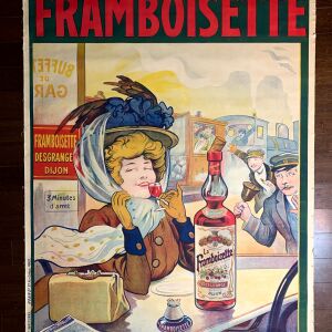 Framboisette - Art by Francisco Tamagno (1910) 44"x82.5" French Lithograph Advertising Poster LB