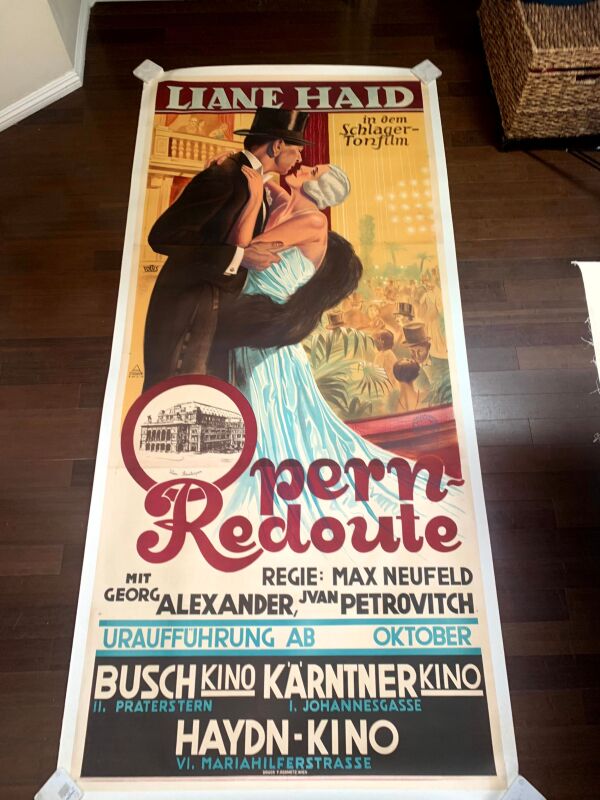 Operne-Redoute - Dir. Max Neufeld (1931) 59.5"x110" Austrian Movie Poster LB