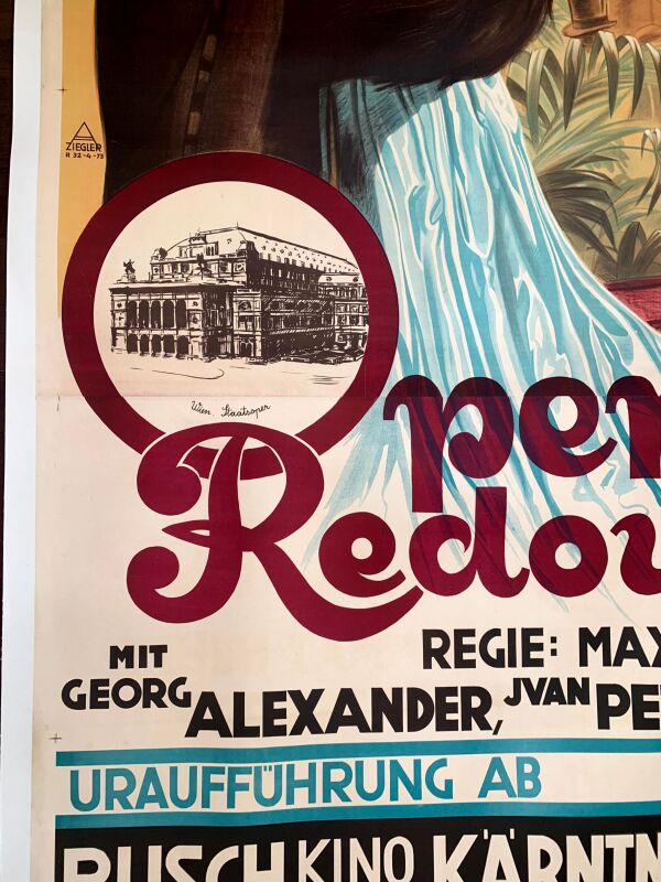 Operne-Redoute - Dir. Max Neufeld (1931) 59.5"x110" Austrian Movie Poster LB - Image 6
