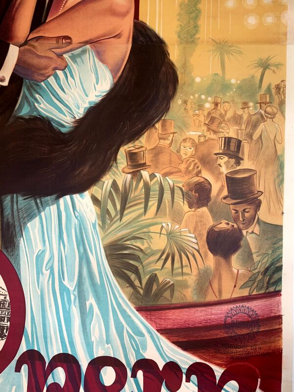 Operne-Redoute - Dir. Max Neufeld (1931) 59.5"x110" Austrian Movie Poster LB - Image 8