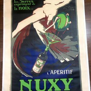 Nuxy Apertif - Art by Favre, G. (1930) 47"x63" French Advertising Poster LB