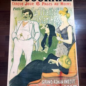 Le Journal - Art by Theophile Alexandre Steinlen (1899) 47"x73" French Theater Poster LB