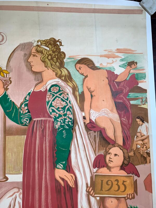 L'Art Italien - Art by Maurice Denis (1935) 45.5"X62" French Exhibition Poster LB - Image 3