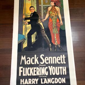 Flickering Youth - Mack Sennett (1924) US 3 Sheet Stone Lithograph by Morgan Litho. Co. LB