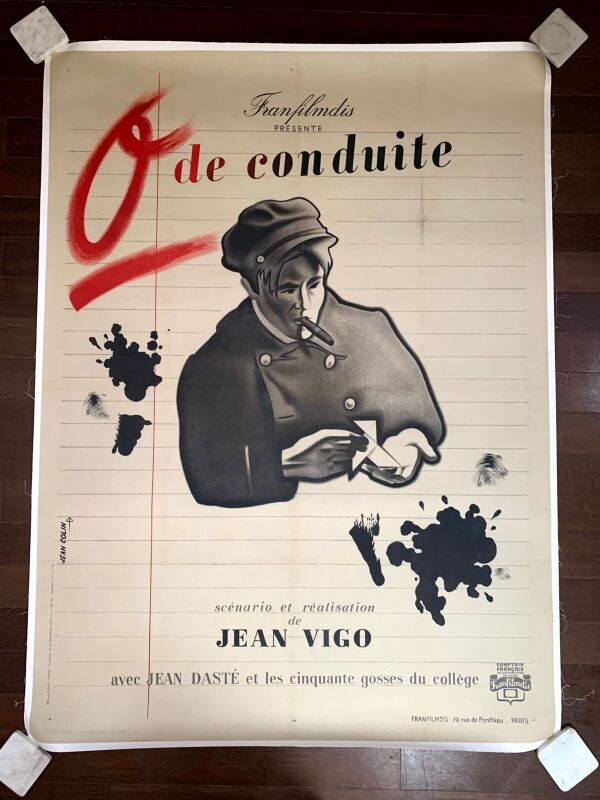 Ode Conduit - Art by Jean Colin (1942) 46.75"X63.5" French Movie Poster LB