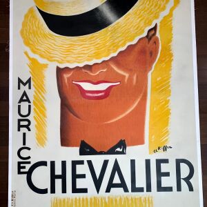 Maurice Chevalier - Art by Charles Kiffer (1936) 46.25"X62.5" French Movie Poster LB