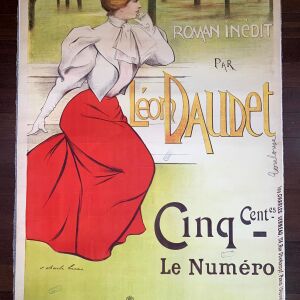Leon Daudet - Art by Charles Lucas (1897) 39.5"X55.5" French Advertising Poster LB
