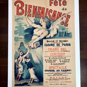 Fete Bienfaisance - Art by Choubrac (1890) 29.75"X46.75" French Theater Poster LB