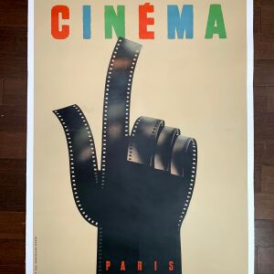 Quinzaine du Cinema - Art by Jean Jacquelin (1935) 30.25"X45.75" French Advertising Poster LB