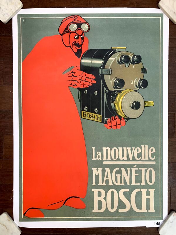 Magnet Bosch - Art by Bernhard (1911) 22"X31.25" Belgian Advertising Poster LB