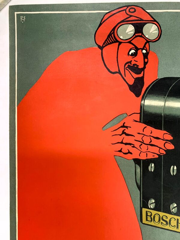 Magnet Bosch - Art by Bernhard (1911) 22"X31.25" Belgian Advertising Poster LB - Image 2