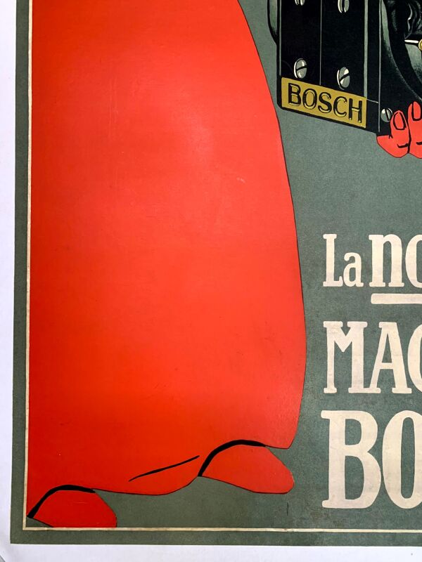 Magnet Bosch - Art by Bernhard (1911) 22"X31.25" Belgian Advertising Poster LB - Image 5