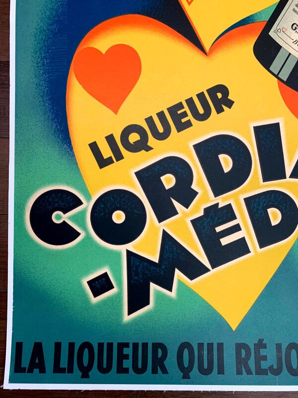 Cordial Medoc - Art by Henri LeMonnier (1936) 22.5"X30" French Advertising Poster LB - Image 5