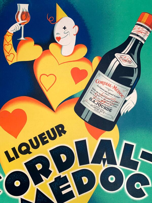 Cordial Medoc - Art by Henri LeMonnier (1936) 22.5"X30" French Advertising Poster LB - Image 6