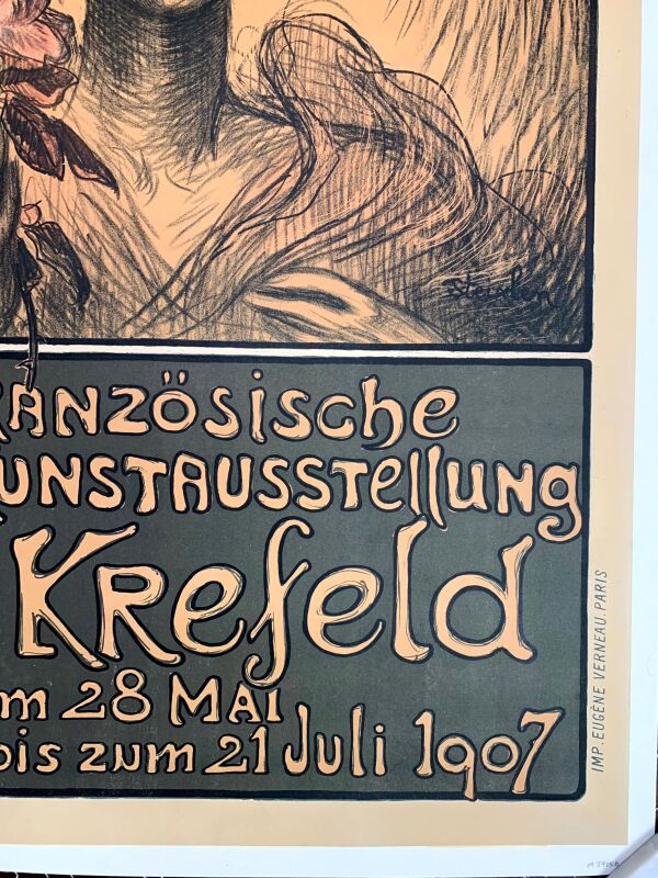 Krefeld - Art by Steinlen (1908) 21.5"X34.75" German Museum Poster LB - Image 4