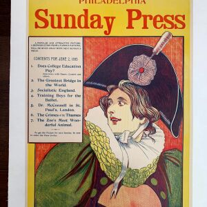 Philadelphia Sunday Press (1896) 14"X20" US Magazine Cover Poster LB