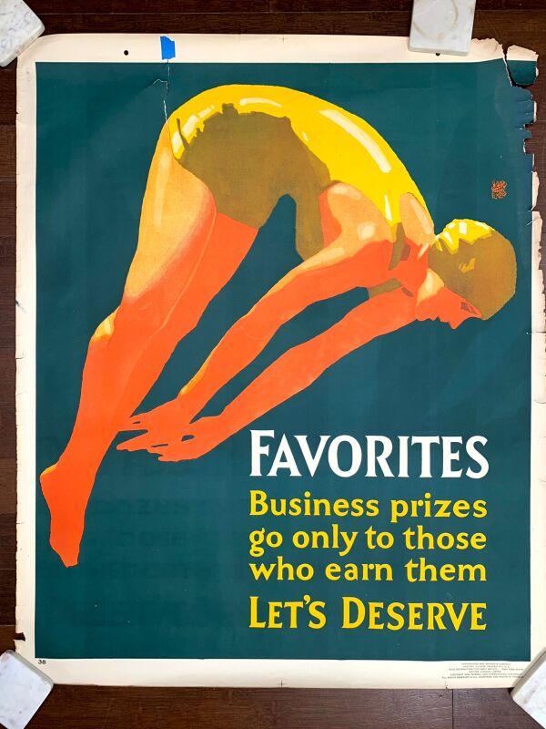 Favorites - Art by Willard Frederic Elmes (1929) 36"X44" US Mather Poster LB