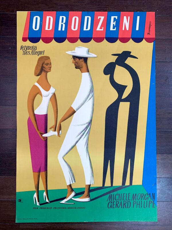 Odrodzeni - Art by Piotr Borowy (1957) 22.5"X34" Polish Movie Poster