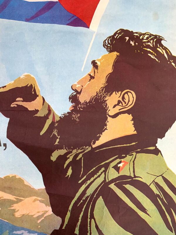 La Defenderamos - Fidel Castro (1962) 24"X33" Cuban Revolution Poster - Image 3