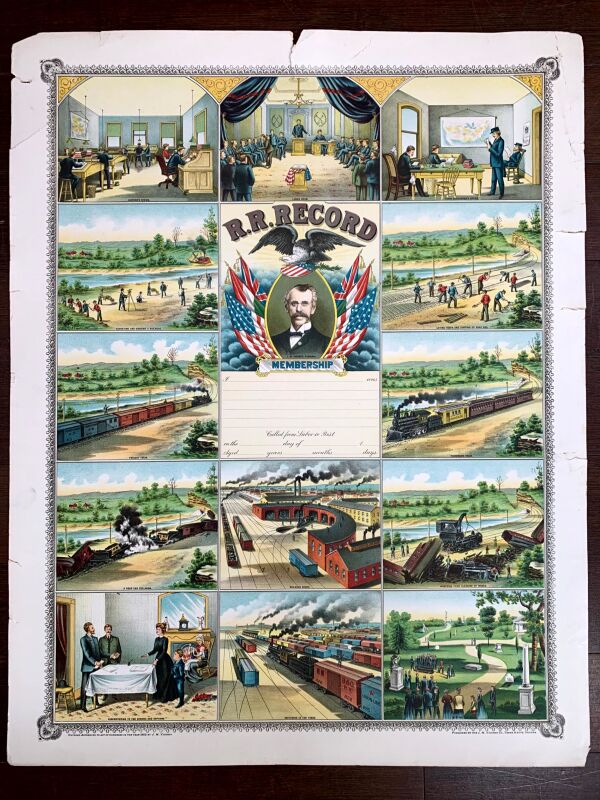 Railroad Record (1918) 22"X28" US Travel Poster