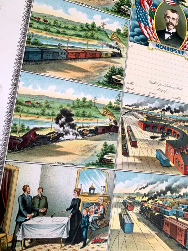 Railroad Record (1918) 22"X28" US Travel Poster - Image 3