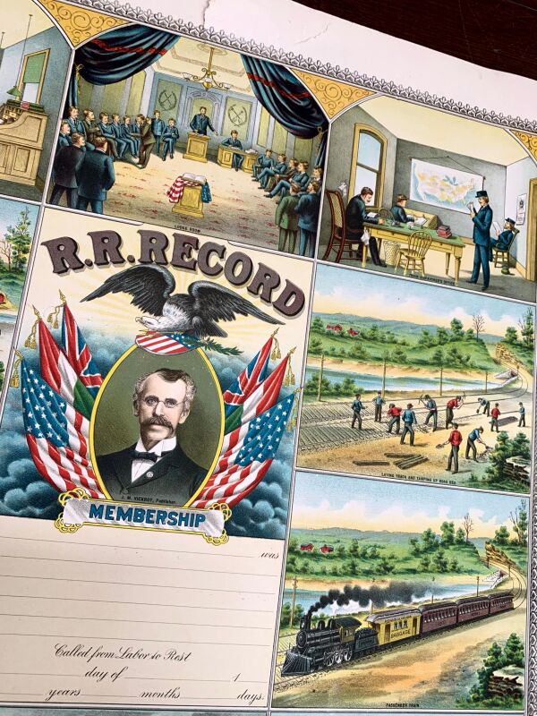 Railroad Record (1918) 22"X28" US Travel Poster - Image 4