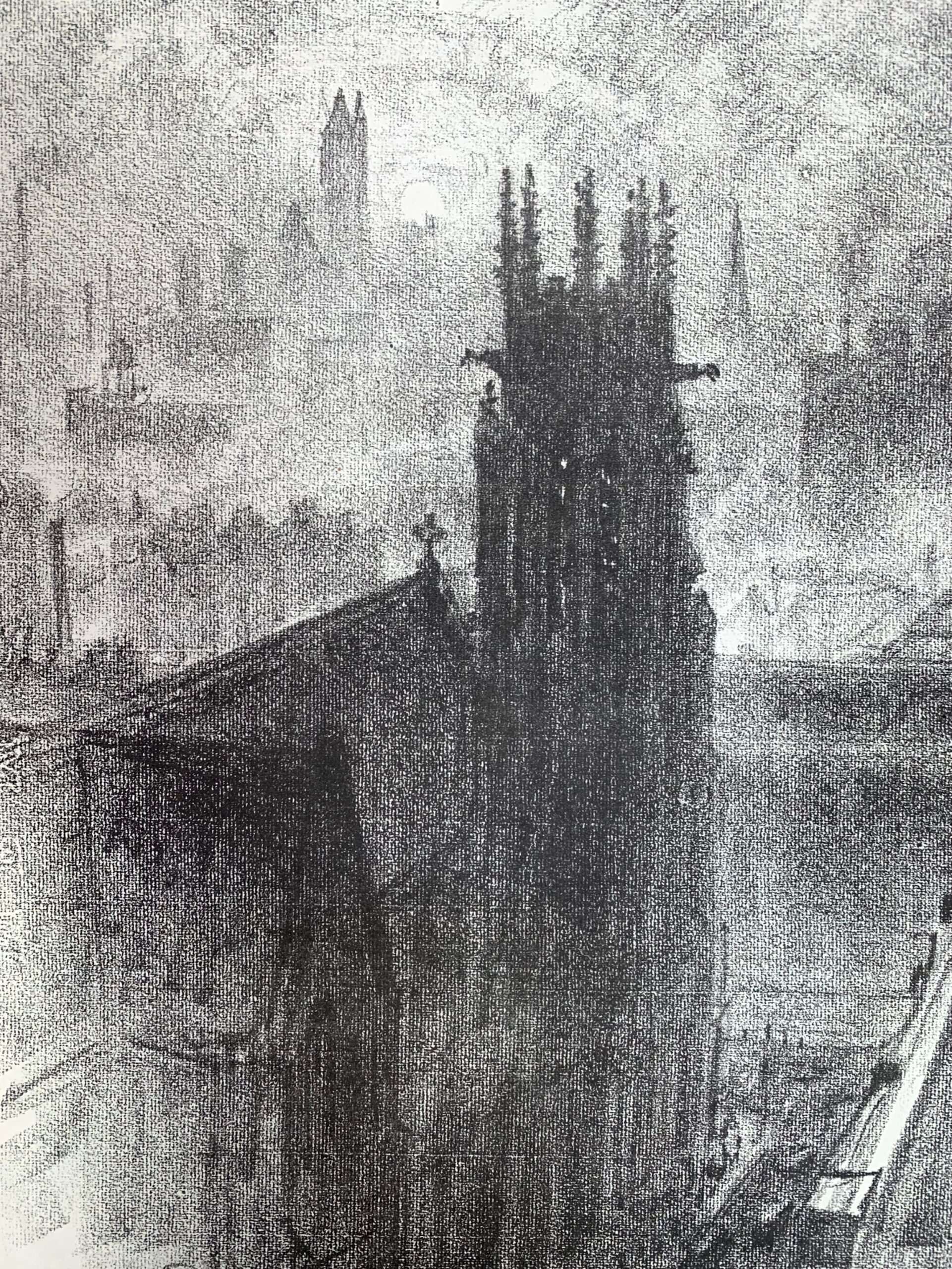 Christ Church - Art by Pennell (1919) 17"X21" US Signed Lithograph