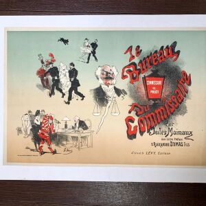 Il Bureau de Commisisaire - Art by Cheret (1886) 8"X12" French Book Cover LB