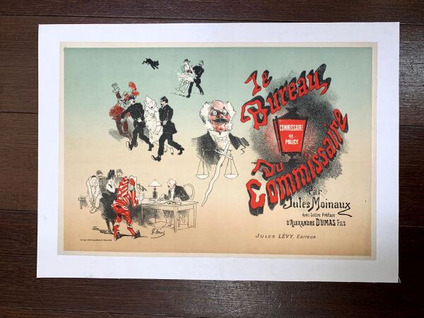 Il Bureau de Commisisaire - Art by Cheret (1886) 8"X12" French Book Cover LB