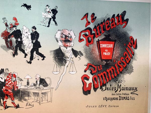 Il Bureau de Commisisaire - Art by Cheret (1886) 8"X12" French Book Cover LB - Image 2
