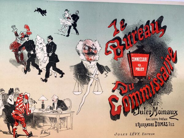 Il Bureau de Commisisaire - Art by Cheret (1886) 8"X12" French Book Cover LB - Image 3