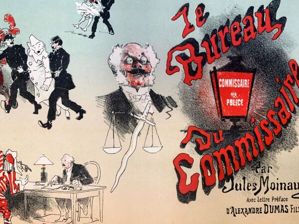 Il Bureau de Commisisaire - Art by Cheret (1886) 8"X12" French Book Cover LB - Image 4